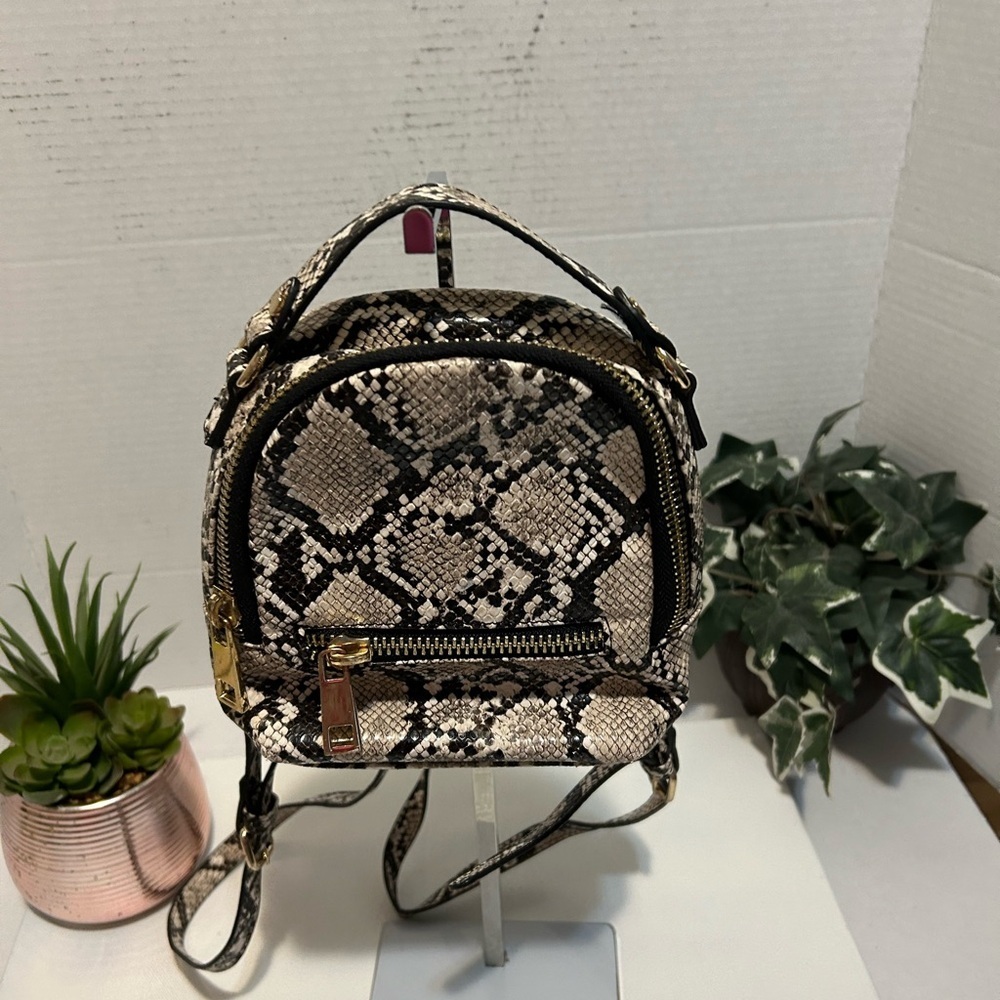 Snakeskin Mini Backpack